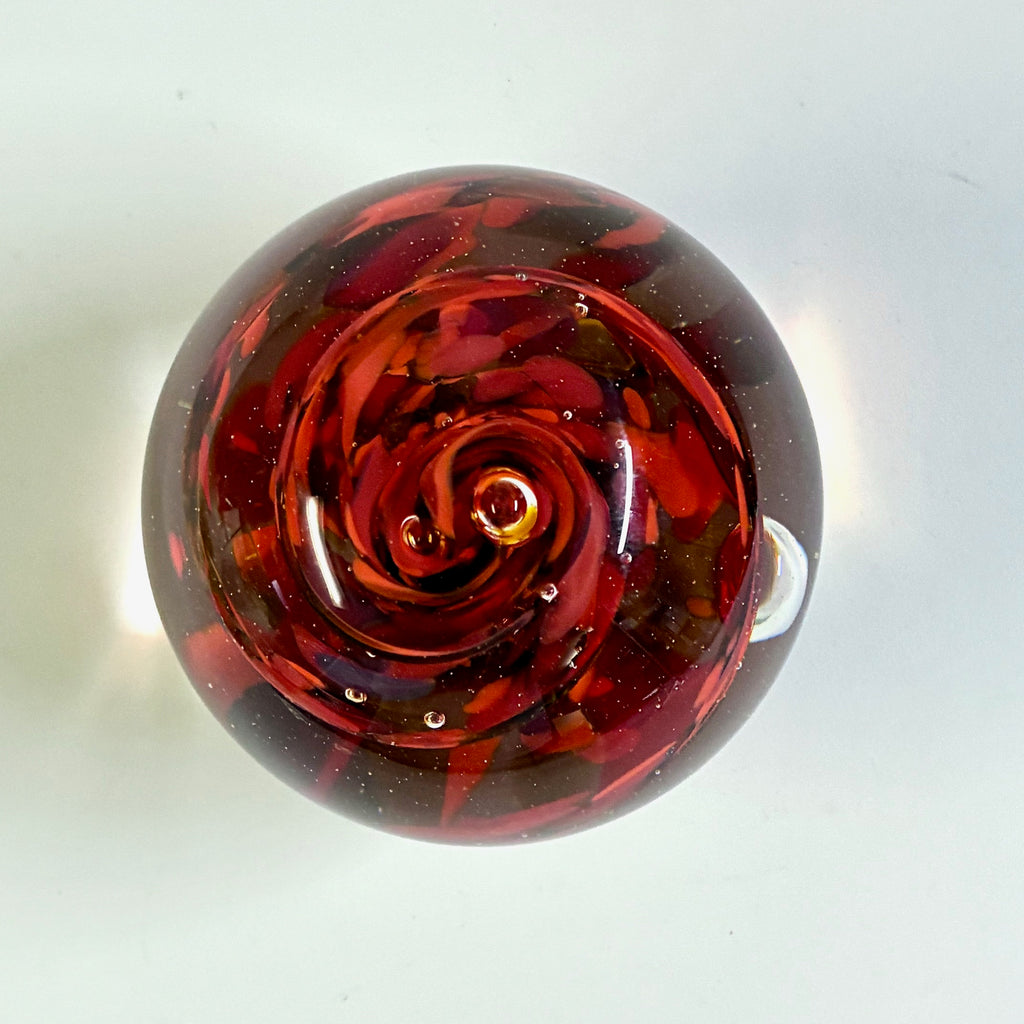 Round Paperweight Red Mix