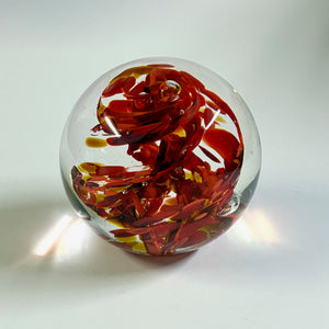 Round Paperweight Red Mix