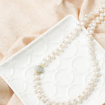 Freshwater Pearl Blue Opal Necklace
