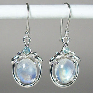 Moonstone & Topaz Earrings