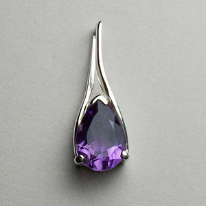 Amethyst Raindrop Necklace