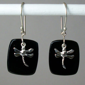 Dragonfly Onyx Earrings