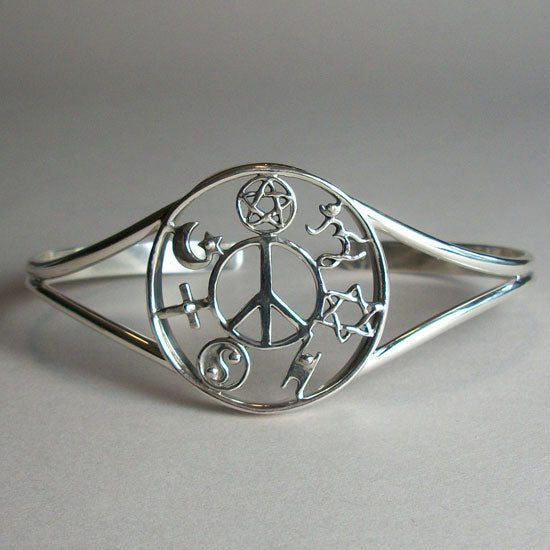 COEXIST Silver Bangle