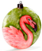 Capiz Flamingo Ornament