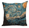 Starry Night by Vincent Van Gogh Belgian Jacquard Woven Pillow