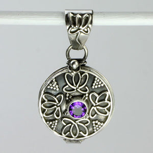 Amethyst Keepsake Locket Necklace