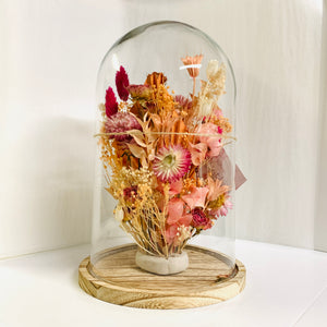 Dried Flower Arrangement Large Cloche