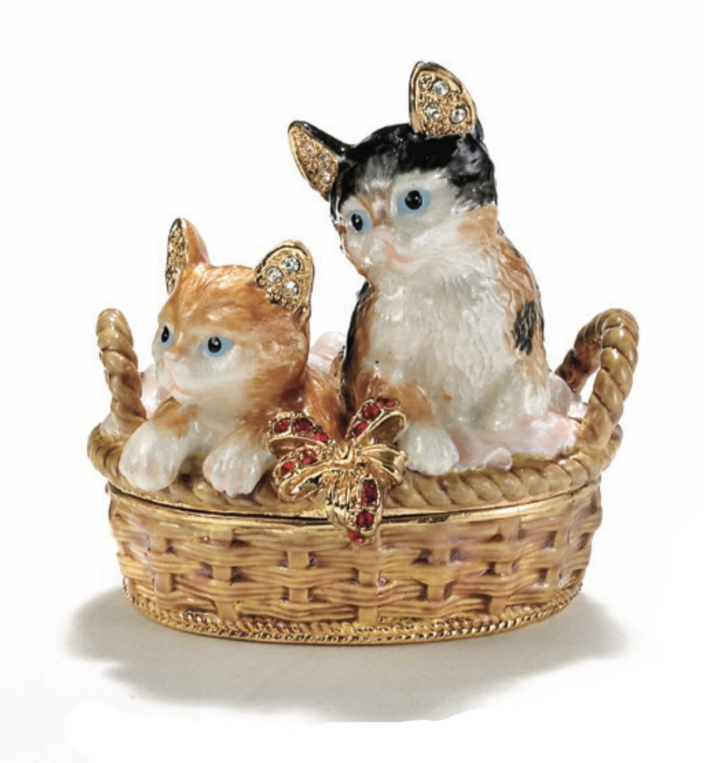 Kittens in a Basket Box