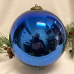 Antique German Cobalt Blue Kugel Christmas Ornament 6"