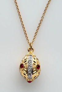 Fabergé Egg Pendant Ruby & Diamond