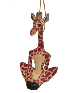 Yoga Giraffe Ornament