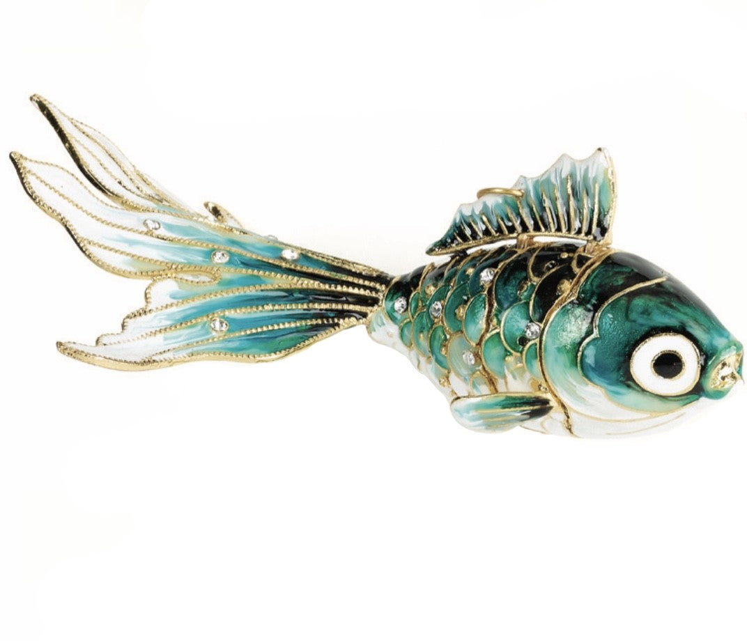 Large Koi Fish Ornament Aqua