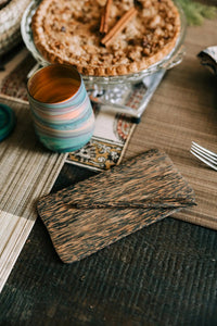 Palm Wood Serving Board w/ Knife