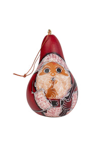 Gourd Santa Ornament