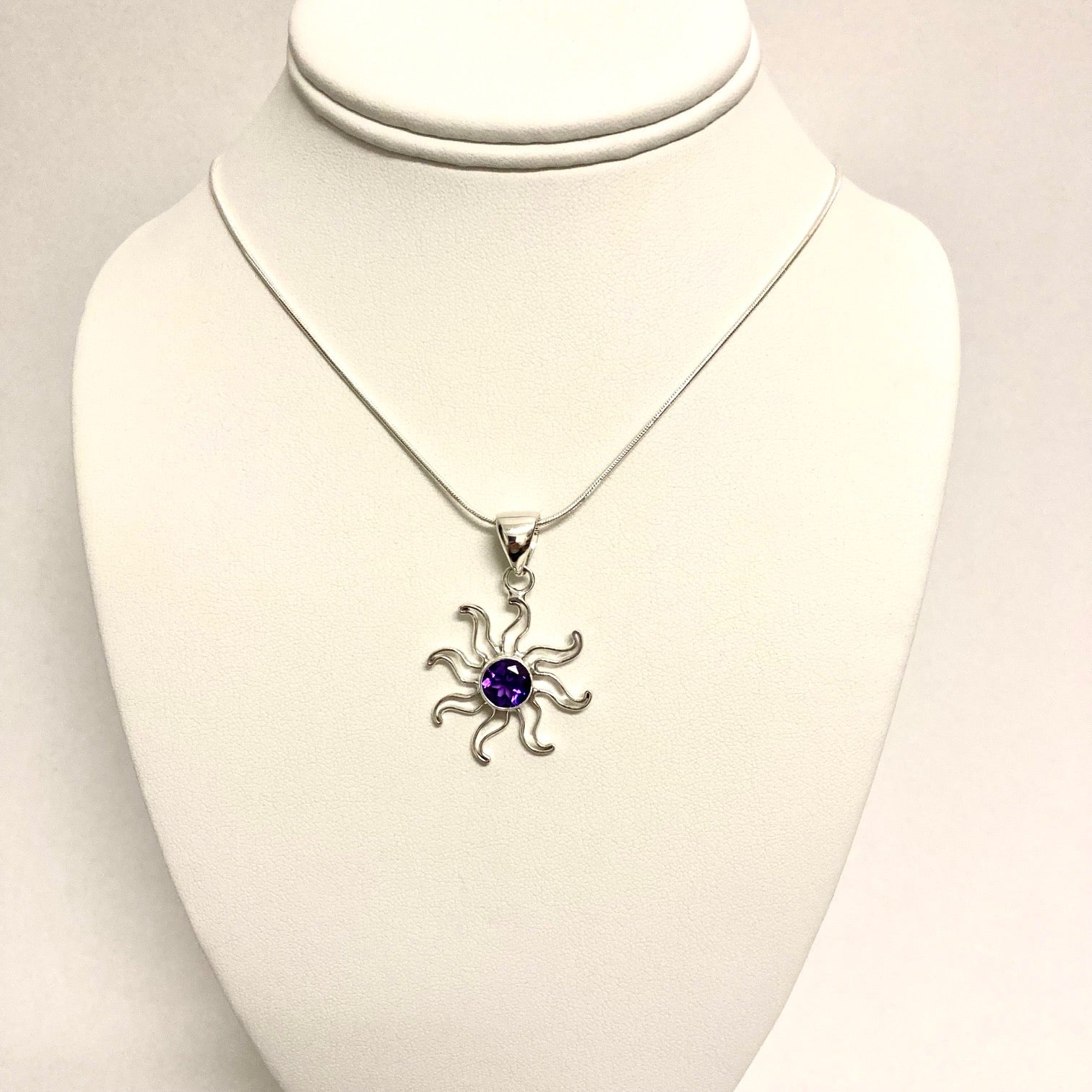 Amethyst Sun Necklace