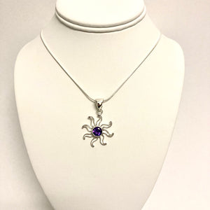 Amethyst Sun Necklace