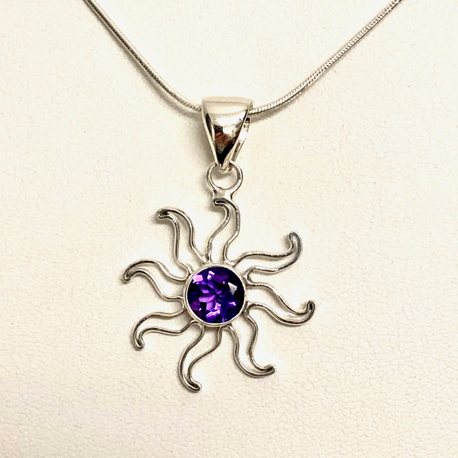 Amethyst Sun Necklace