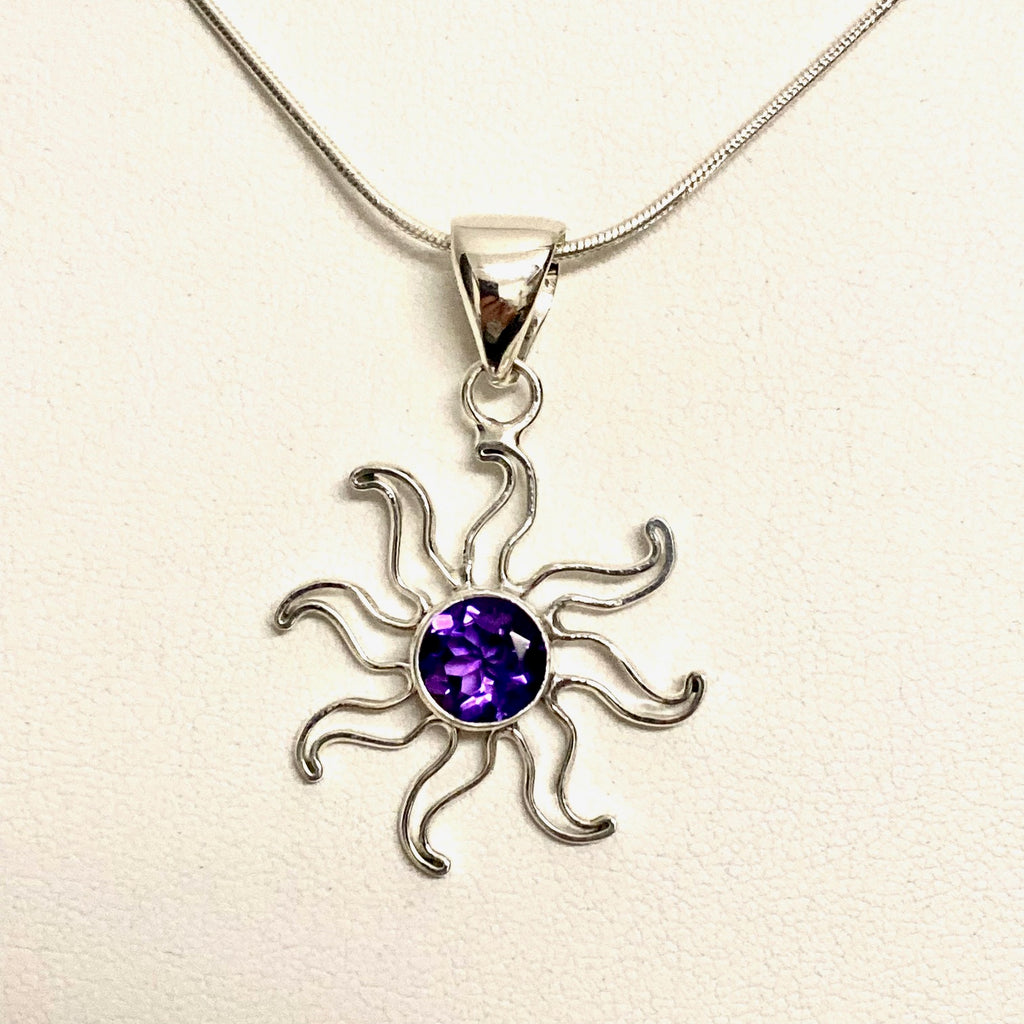 Amethyst Sun Necklace