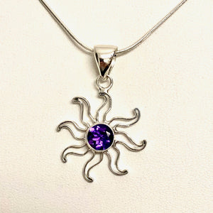 Amethyst Sun Necklace