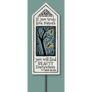 Love Nature Garden Tile Stake