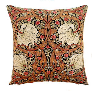 Pimpernel Tobacco by William Morris Belgian Jacquard Woven Pillow