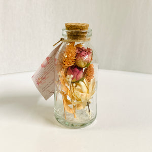 Dried Flower Arrangement Small Round Bottle