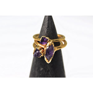 Amethyst Gold Ring (Three rings Shown)