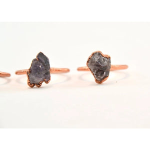 Amethyst Copper Ring