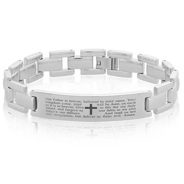 Men's Lord's Prayer ID Bracelet