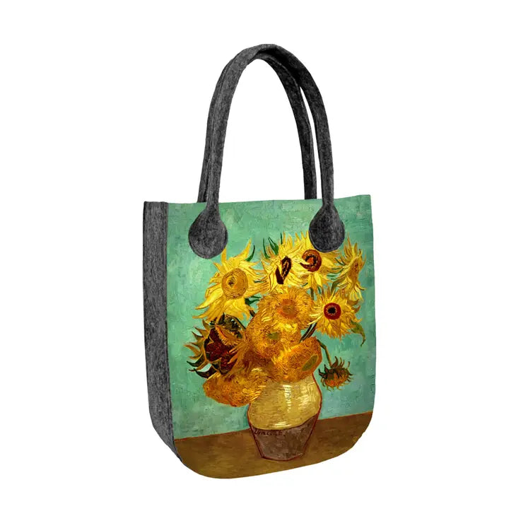 Van Gogh Sunflowers Felt Shopper