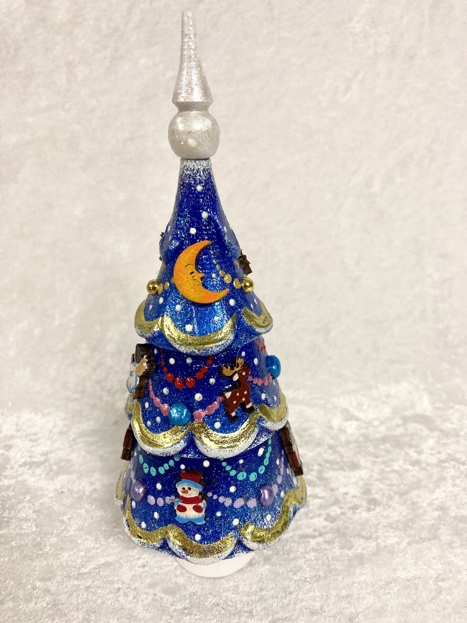 Christmas Tree with Ornaments Matryoshka Blue