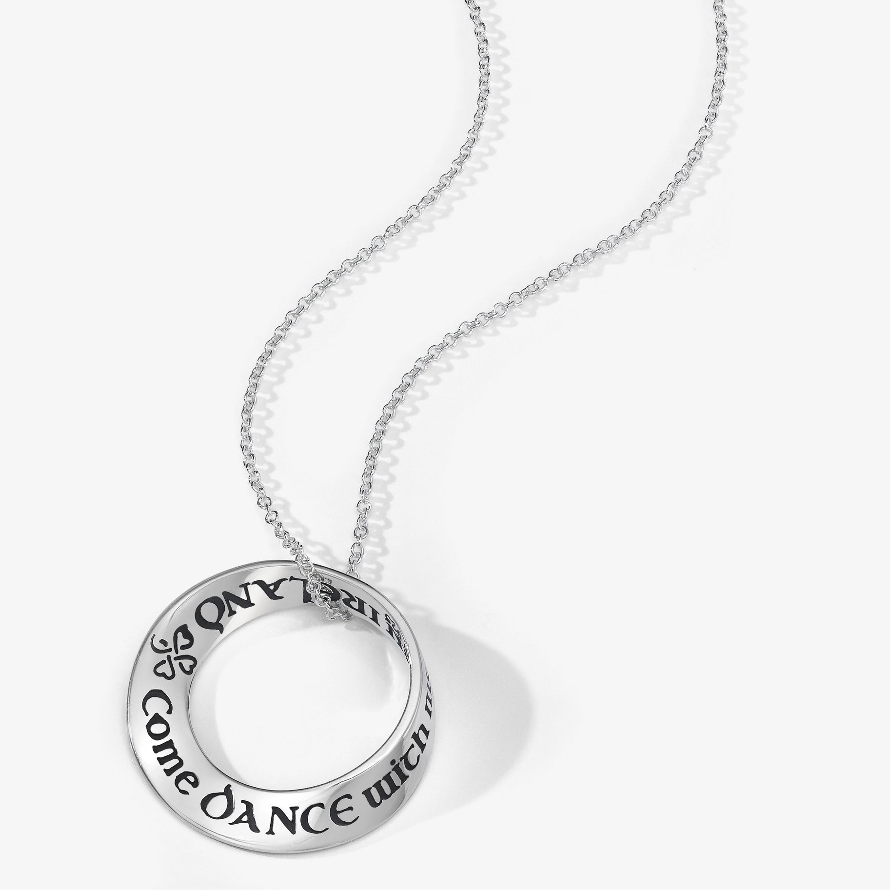 Come Dance With Me In Ireland Silver Necklace
