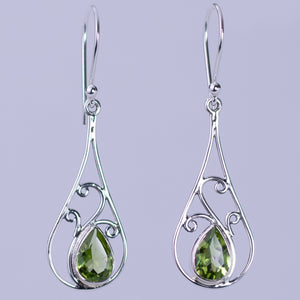 Peridot Art Nouveau Earrings