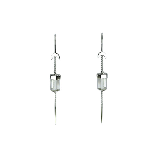 Crystal Quartz Thread Earrings