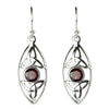 Garnet Triquetra Earrings