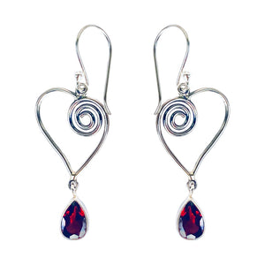 Heart Drop Earrings