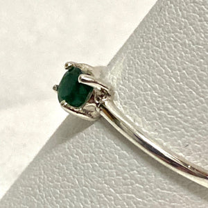 Petite Emerald Solitaire Ring