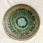 Glass Accent Stoneware Bowl 10"