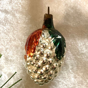 Multicolor Pinecone Feather Tree Ornament 1920's