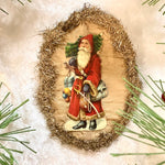 Santa Tinsel Ornament