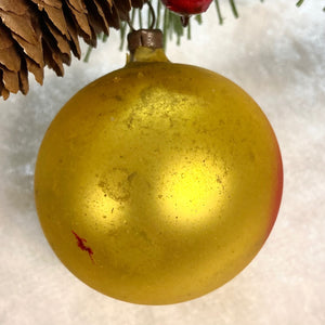 Frosted Gold Ornament Germany 1920’s