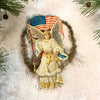 Patriotic Angel Scrap & Tinsel Ornament 1912