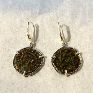 Hetoum II Crusaders Bronze Coin Earrings