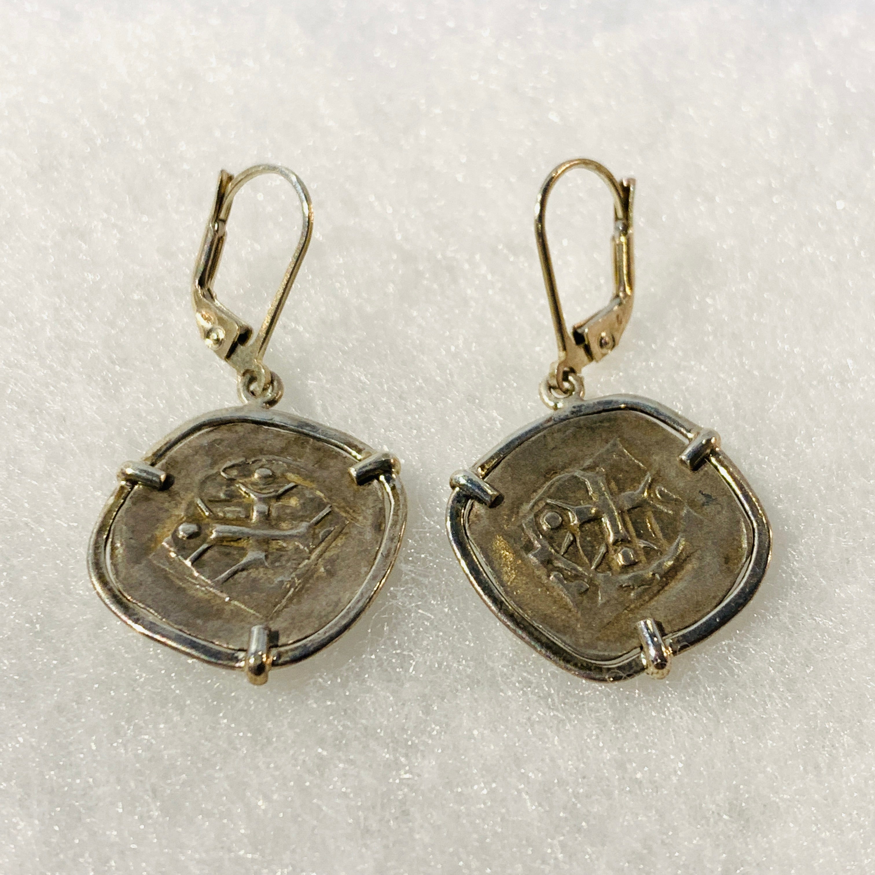 Handelsheller Medieval Silver Coin Earrings 1200-1300 AD