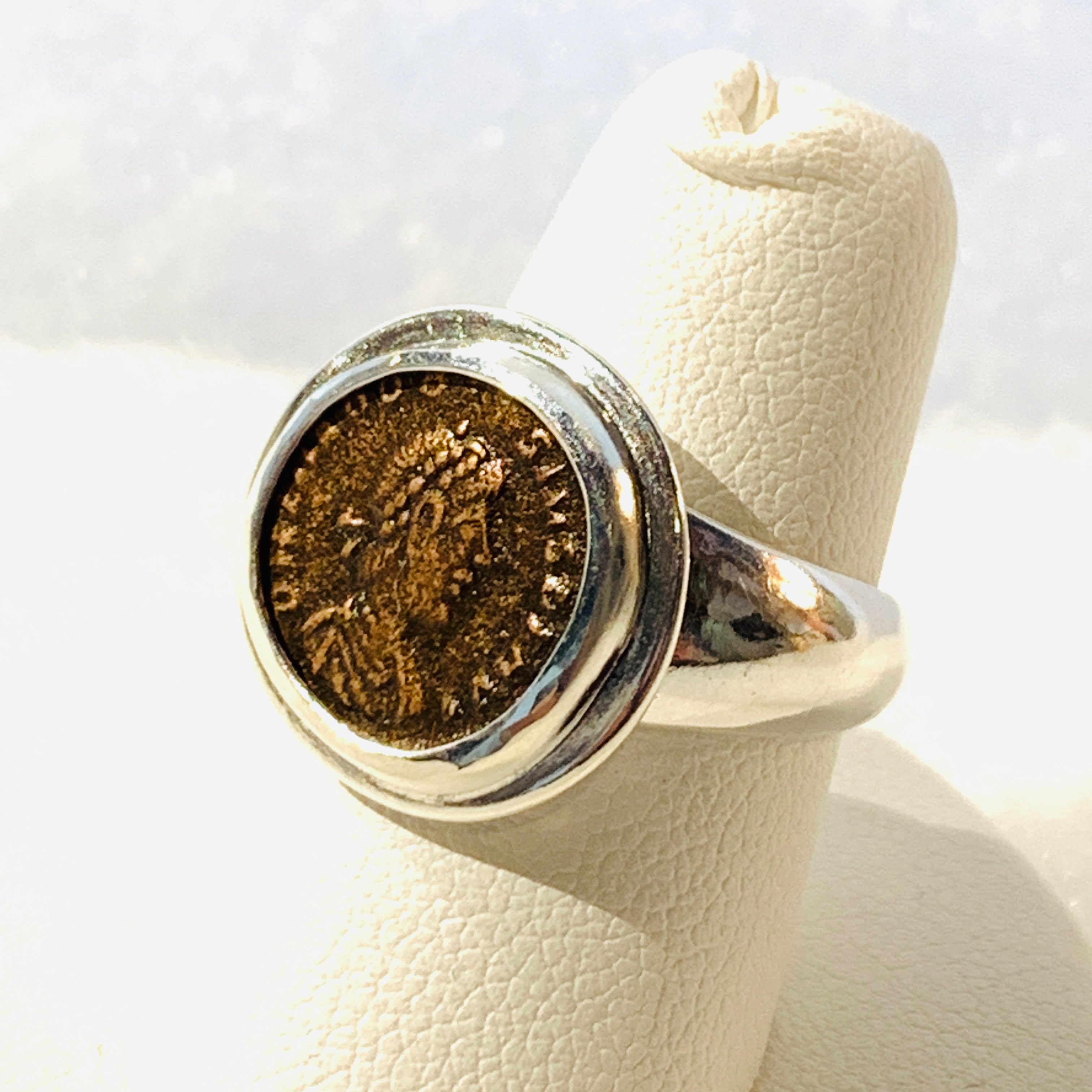 High-quality Stainless Steel AUGUSTUS Caesar Ring Finger ANCIENT Roman Coin  Rings For Men Warrior Jewelry
