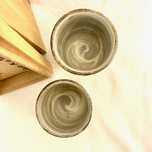 Tatsuzo Shimaoka Stoneware Husband and Wife Teacups
