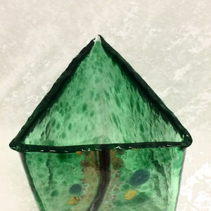 Green Triangular Vase