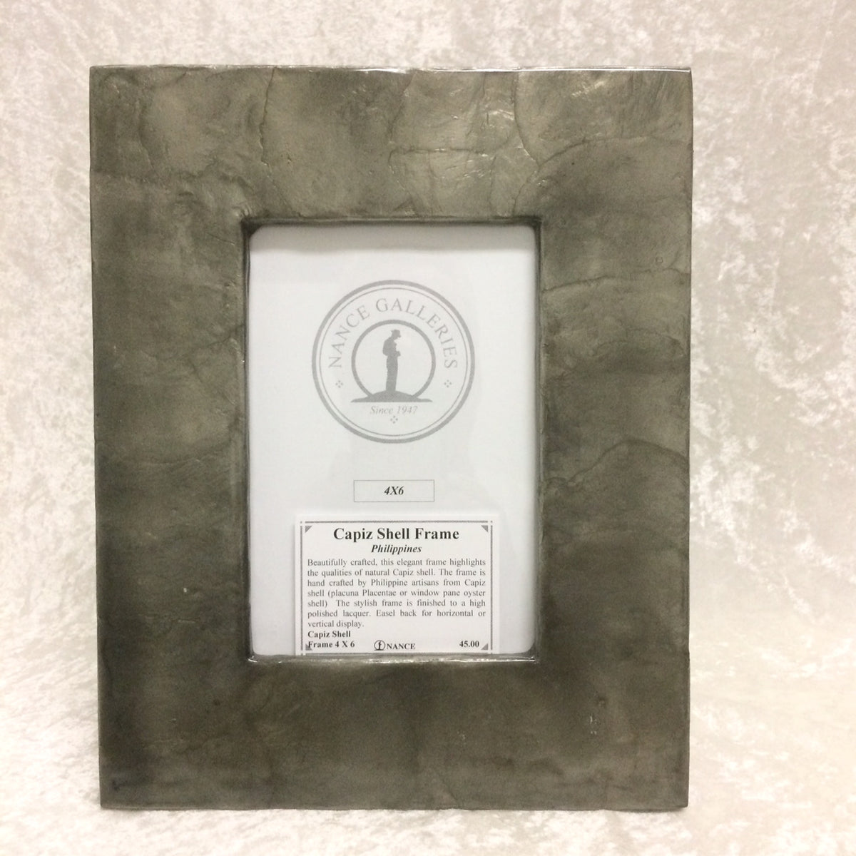 Capiz Shell Frame Silver Pewter – Nance Galleries