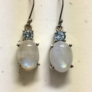 Moonstone & Topaz Earrings