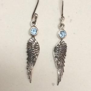 Topaz Angel Wing Earrings